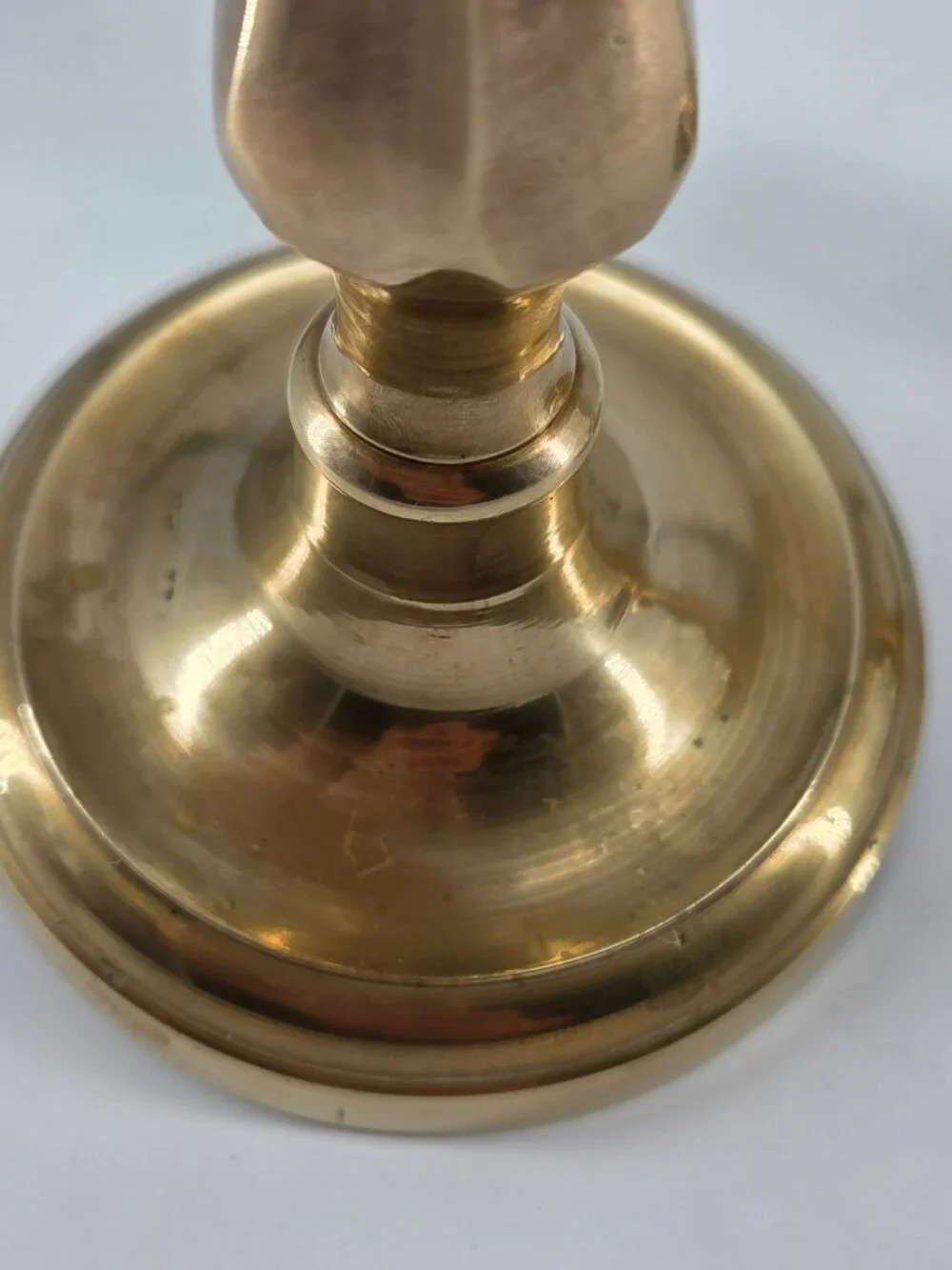 Vintage Solid Brass Candlestick Holders Pair - 8
